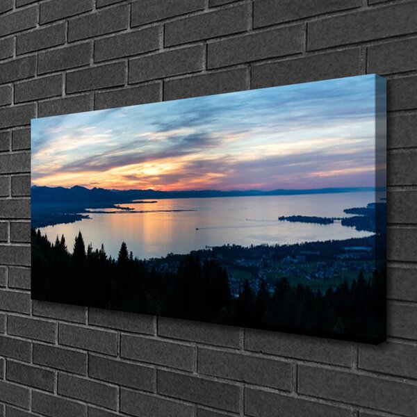 Quadro su tela Paesaggio della spiaggia dell'oceano 100x50 cm