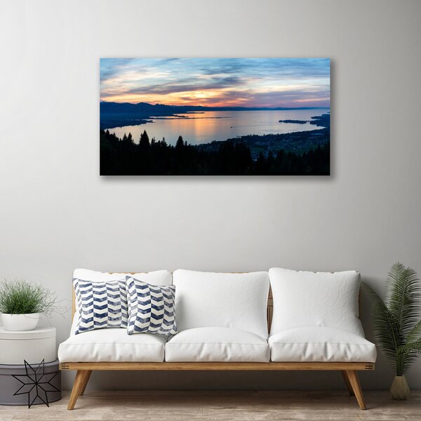 Quadro su tela Paesaggio della spiaggia dell'oceano 100x50 cm