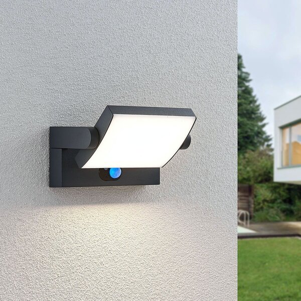 Lampade da esterno Lindby, Sherin, Nero, Balcone, Alluminio, Moderno