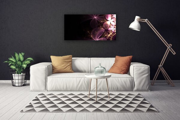 Quadro su tela Fiori di arte astratta 100x50 cm