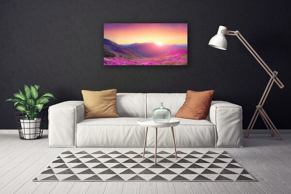 Quadro su tela Il Sole. Il Prato. La Natura 100x50 cm