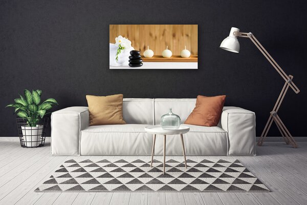 Quadro su tela Candele per armadietti termali 100x50 cm
