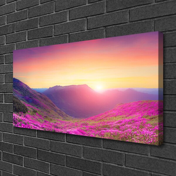 Quadro su tela Il Sole. Il Prato. La Natura 100x50 cm