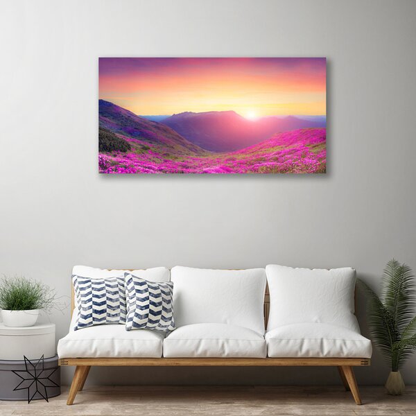 Quadro su tela Il Sole. Il Prato. La Natura 100x50 cm