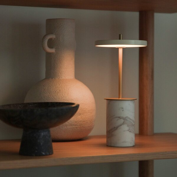 Lampade da esterno UMAGE, Asteria Move Mini, dimmerabile, Bianco, Terrazza, Pietra, Design