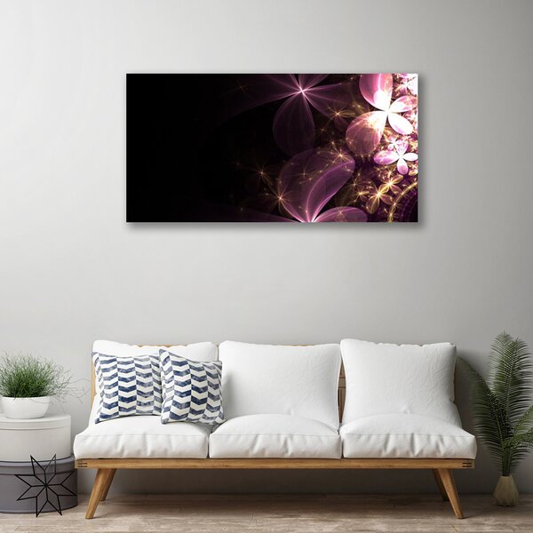 Quadro su tela Fiori di arte astratta 100x50 cm