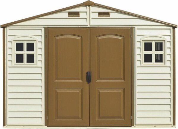 DURAMAX Woodside Casa da giardino 8 m² + struttura del pavimento, vinile, beige DURAMAX 30214