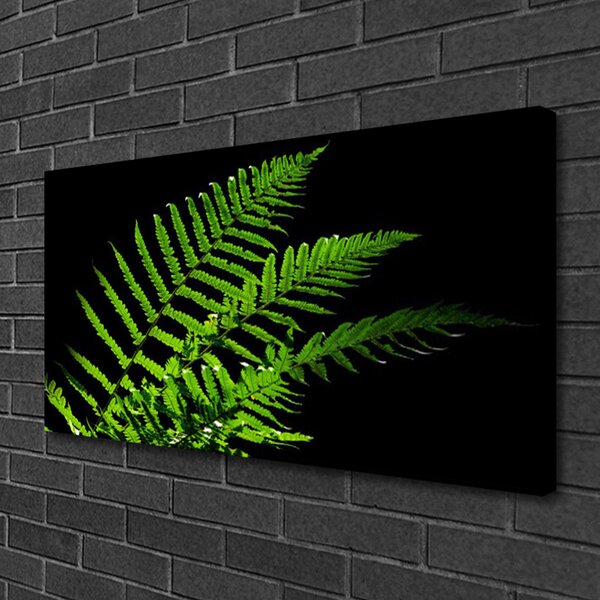 Quadro su tela Foglie di felci di felce 100x50 cm