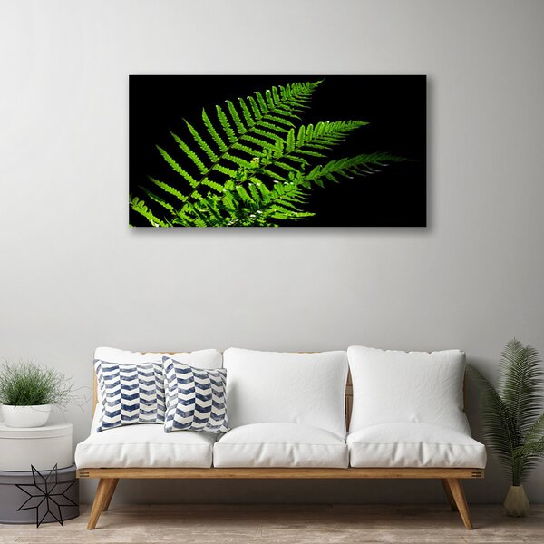 Quadro su tela Foglie di felci di felce 100x50 cm