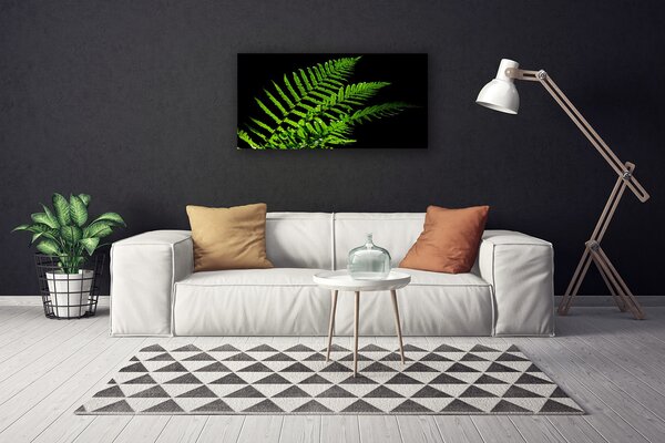 Quadro su tela Foglie di felci di felce 100x50 cm