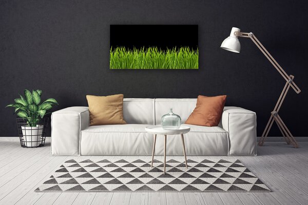 Quadro su tela Natura dell'erba verde 100x50 cm