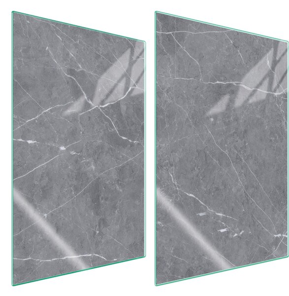 Piastre copri fornelli 2 pezzi 35x52 Copri piano cottura in Vetroceramica tagliere in vetro marmo grigio
