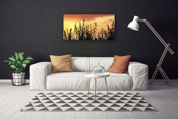 Quadro su tela Foglie di campo del prato occidentale 100x50 cm