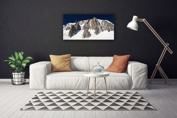 Quadro su tela Cime innevate 100x50 cm