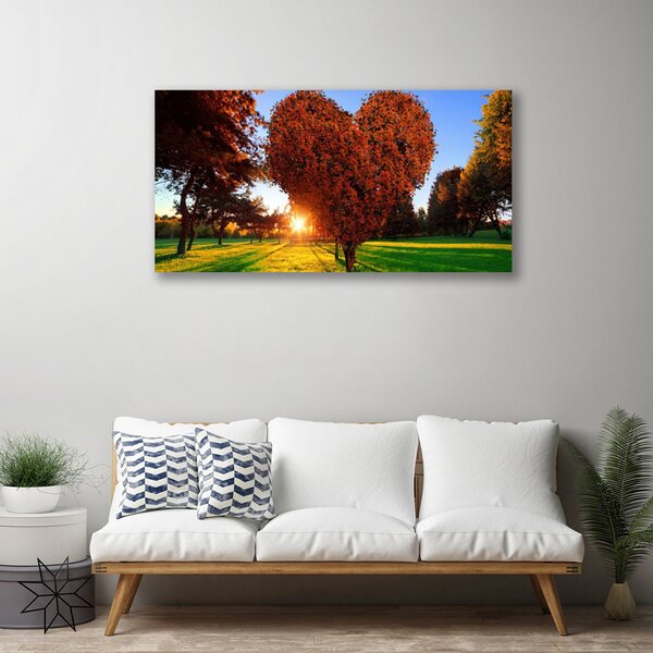 Quadro su tela Albero del cuore della natura 100x50 cm