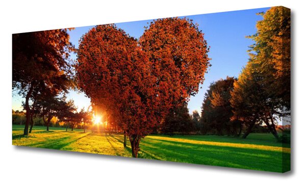 Quadro su tela Albero del cuore della natura 100x50 cm