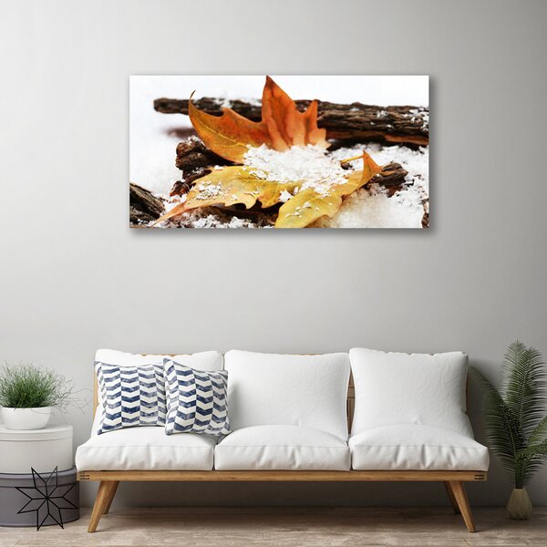 Foto quadro su tela Foglia. Foresta. Autunno. Natura 100x50 cm