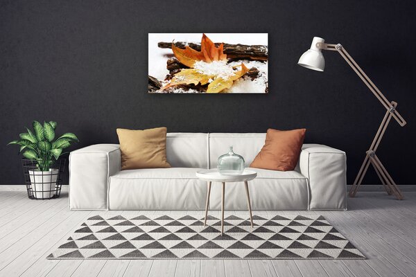 Foto quadro su tela Foglia. Foresta. Autunno. Natura 100x50 cm