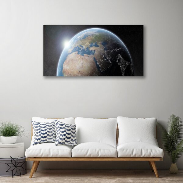 Quadro su tela Universo del pianeta Terra 100x50 cm