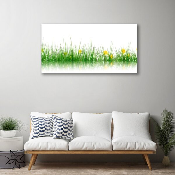 Quadro su tela Fiori di erba della natura 100x50 cm
