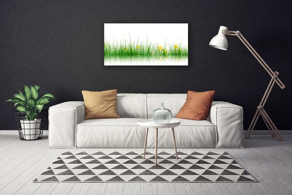 Quadro su tela Fiori di erba della natura 100x50 cm