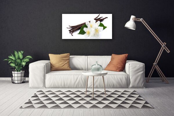 Quadro su tela Un bastoncino di vaniglia per la cucina 100x50 cm