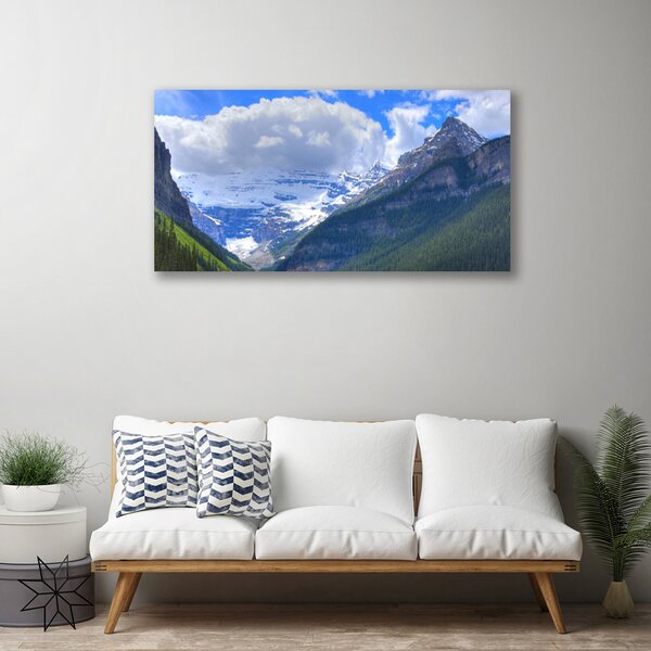 Quadro su tela Paesaggio di montagne 100x50 cm