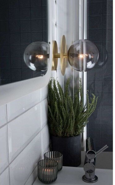 Applique da parete Globen Lighting, ART DECO, dimmerabile, Grigio, Soggiorno, Metallo, Design