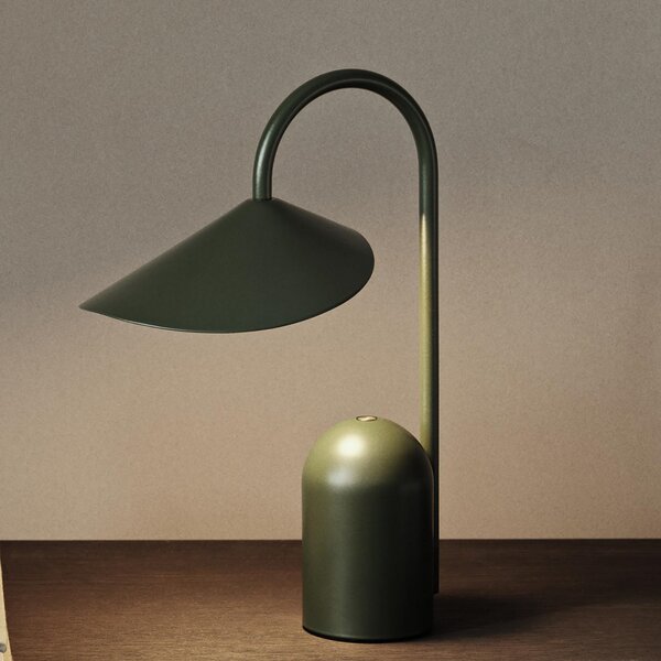 Lampade da tavolo ferm LIVING, Arum, dimmerabile, Verde, Terrazza, Metallo, Design