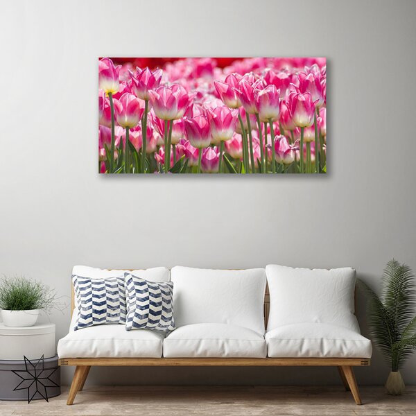 Quadro su tela Tulipani, fiori, natura 100x50 cm