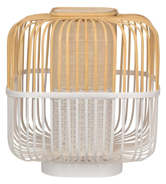 Lampade da tavolo Forestier, Bamboo Square M, Bianco, Soggiorno, Bambù, Design