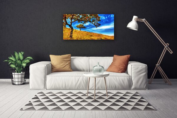 Quadro su tela Prato, albero, natura, pianta 100x50 cm