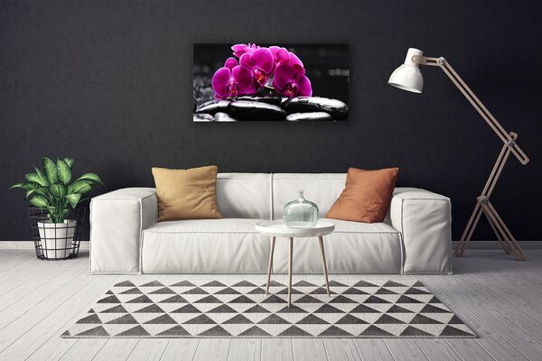 Quadro su tela Pietre Zen dell'Orchid Spa 100x50 cm