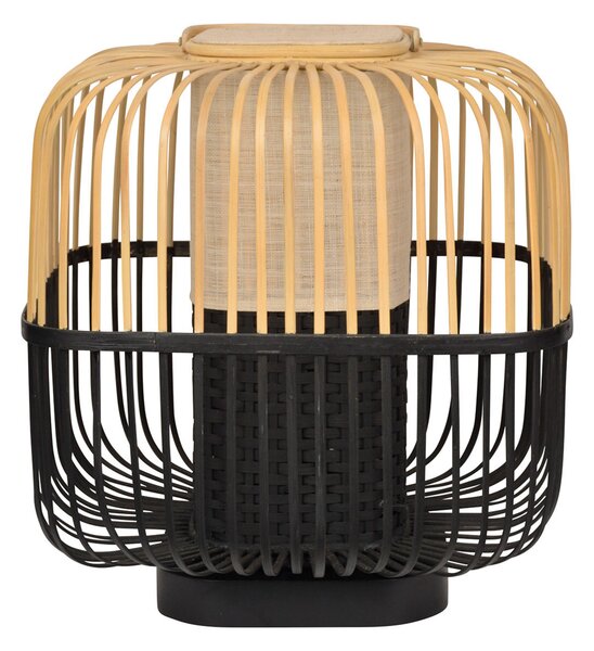 Lampade da tavolo Forestier, Bamboo Square M, Nero, Soggiorno, Bambù, Design