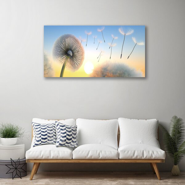 Quadro su tela Pianta di fiori di tarassaco 100x50 cm