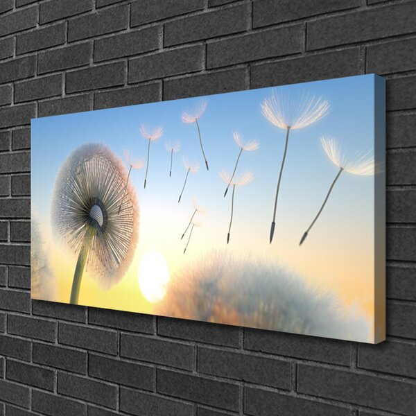Quadro su tela Pianta di fiori di tarassaco 100x50 cm