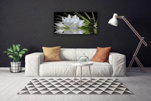 Quadro su tela Fiori di ninfea 100x50 cm