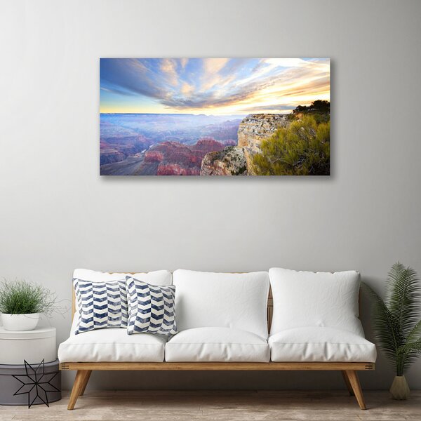 Quadro su tela Paesaggio di montagna del mare 100x50 cm