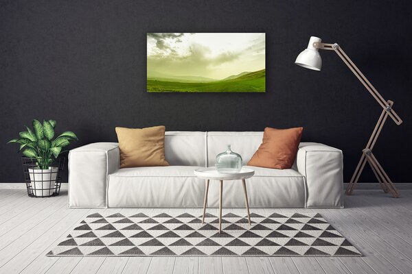 Quadro su tela Vista della natura del prato verde 100x50 cm