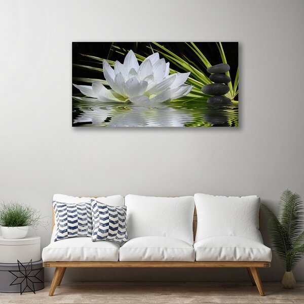 Quadro su tela Fiori di ninfea 100x50 cm