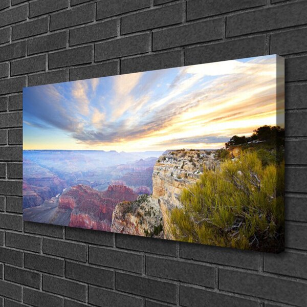Quadro su tela Paesaggio di montagna del mare 100x50 cm