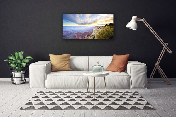 Quadro su tela Paesaggio di montagna del mare 100x50 cm