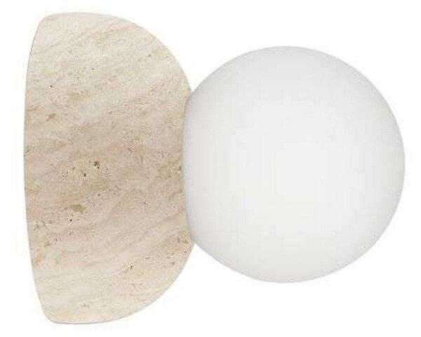 Applique da parete Globen Lighting, Torrano, dimmerabile, Beige, Soggiorno, Pietra, Design
