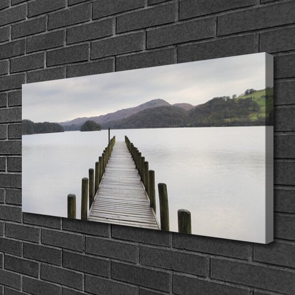 Quadro su tela Architettura del ponte sul mare 100x50 cm