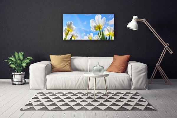 Quadro su tela Piante, fiori, tulipani 100x50 cm