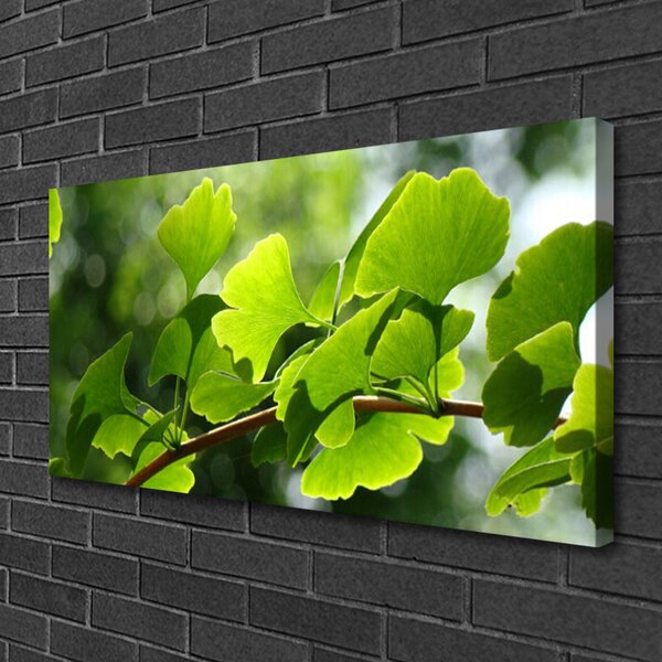Quadro su tela Foglie di rami di albero della natura 100x50 cm