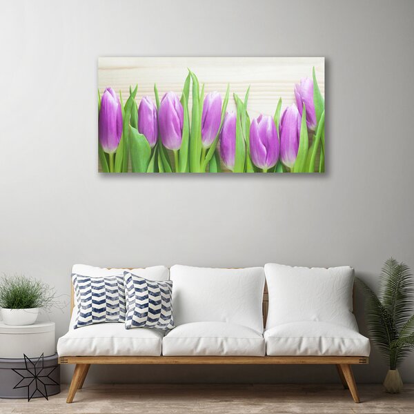 Quadro stampa su tela Tulipani, fiori, natura 100x50 cm