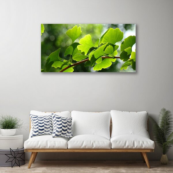 Quadro su tela Foglie di rami di albero della natura 100x50 cm