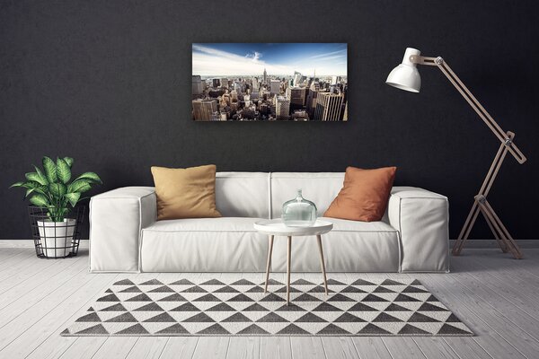 Quadro su tela Edifici dei grattacieli della città 100x50 cm