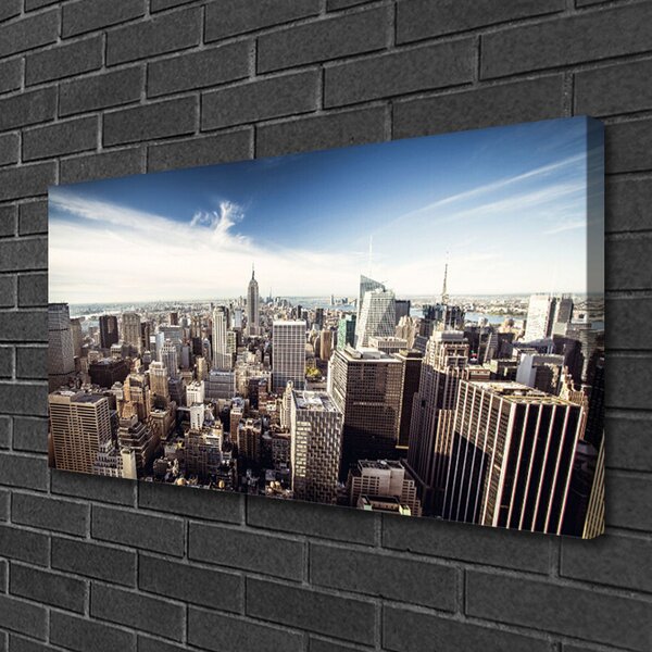 Quadro su tela Edifici dei grattacieli della città 100x50 cm